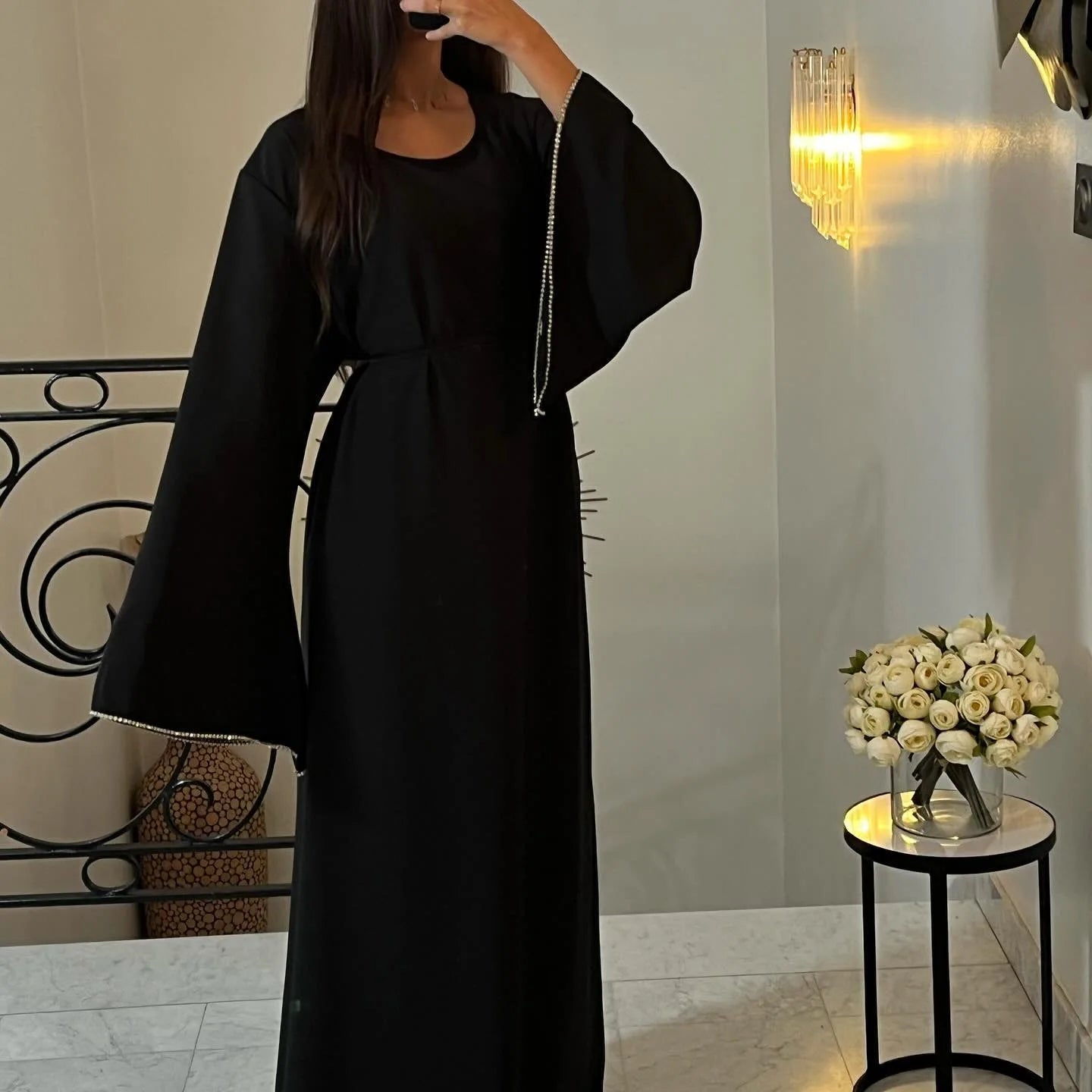 Simple Crystal Abaya