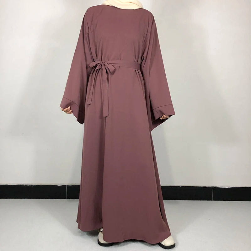 Basic Plain Abaya With Belt