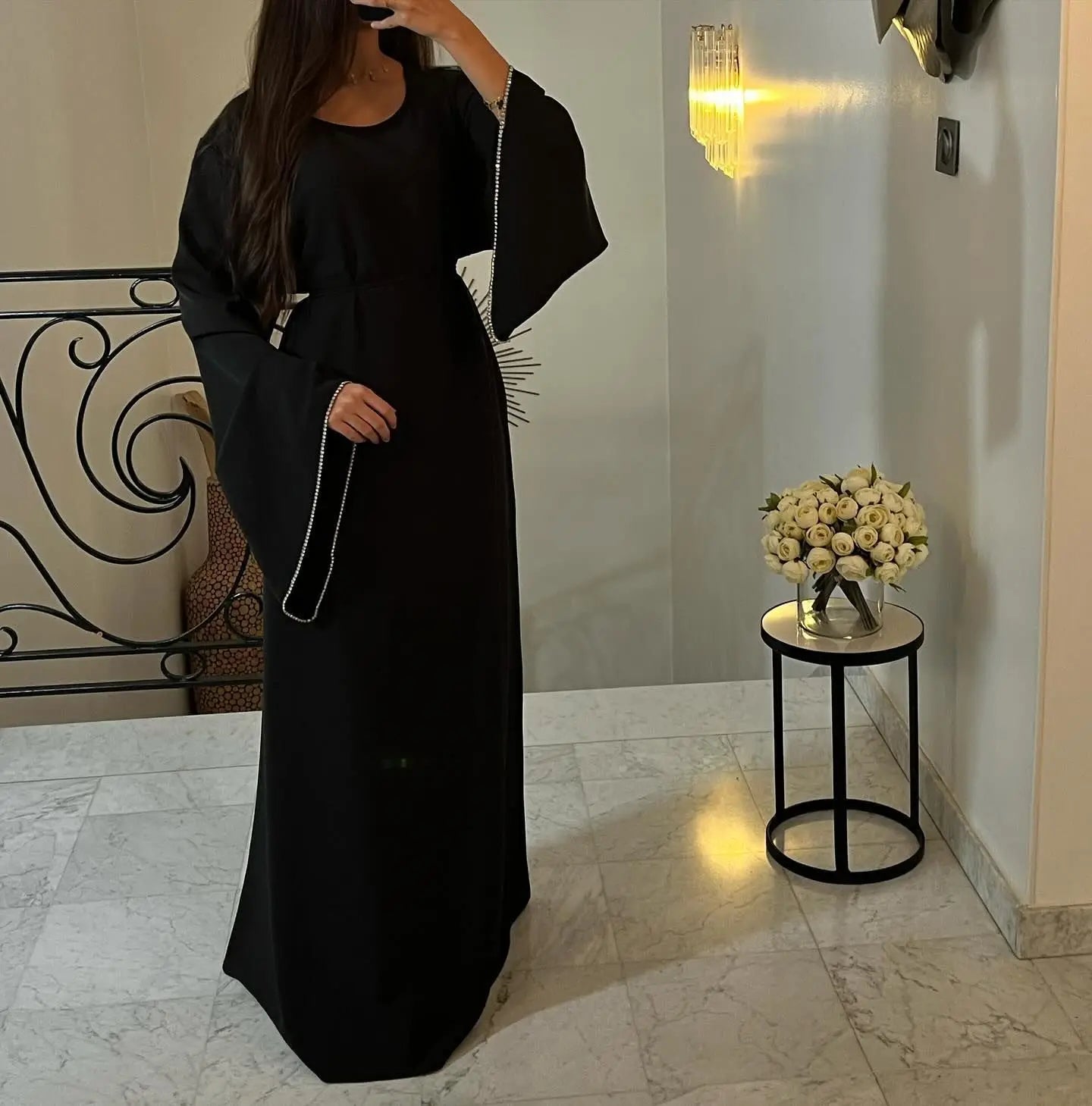 Simple Crystal Abaya