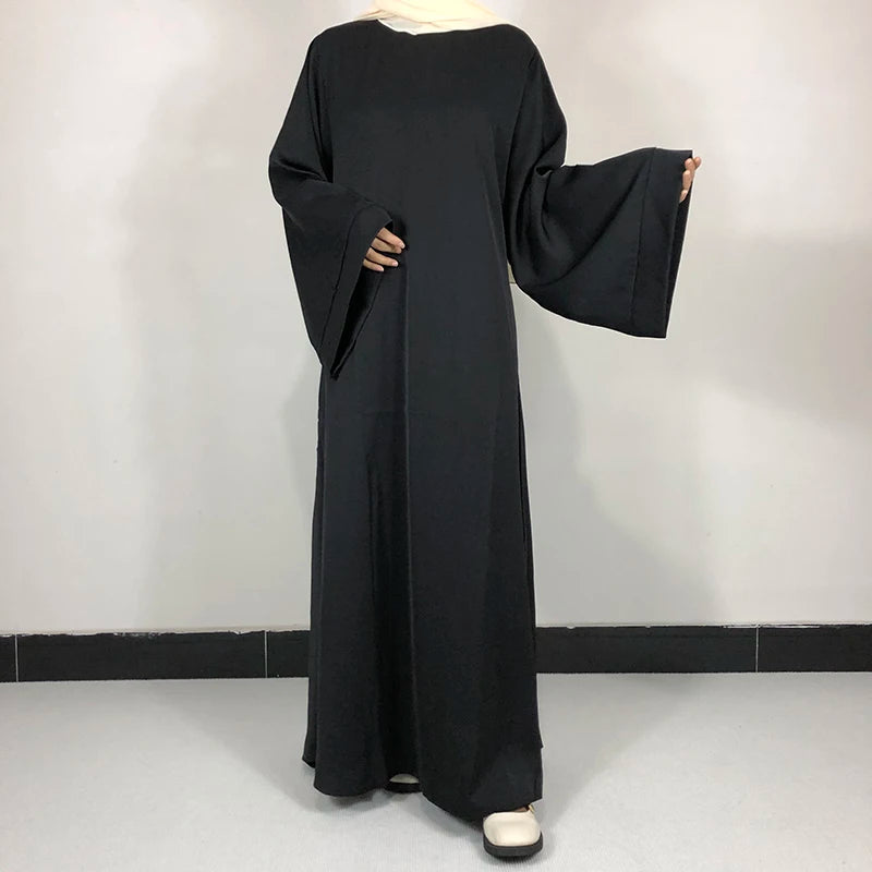 Basic Plain Abaya With Belt