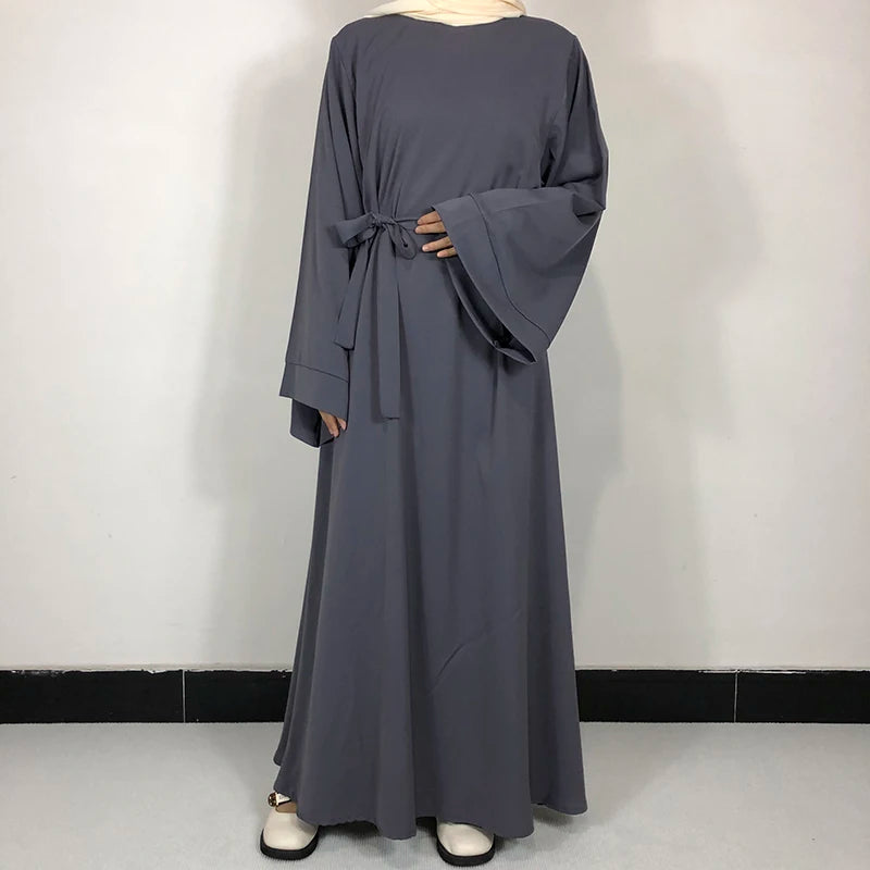 Basic Plain Abaya With Belt