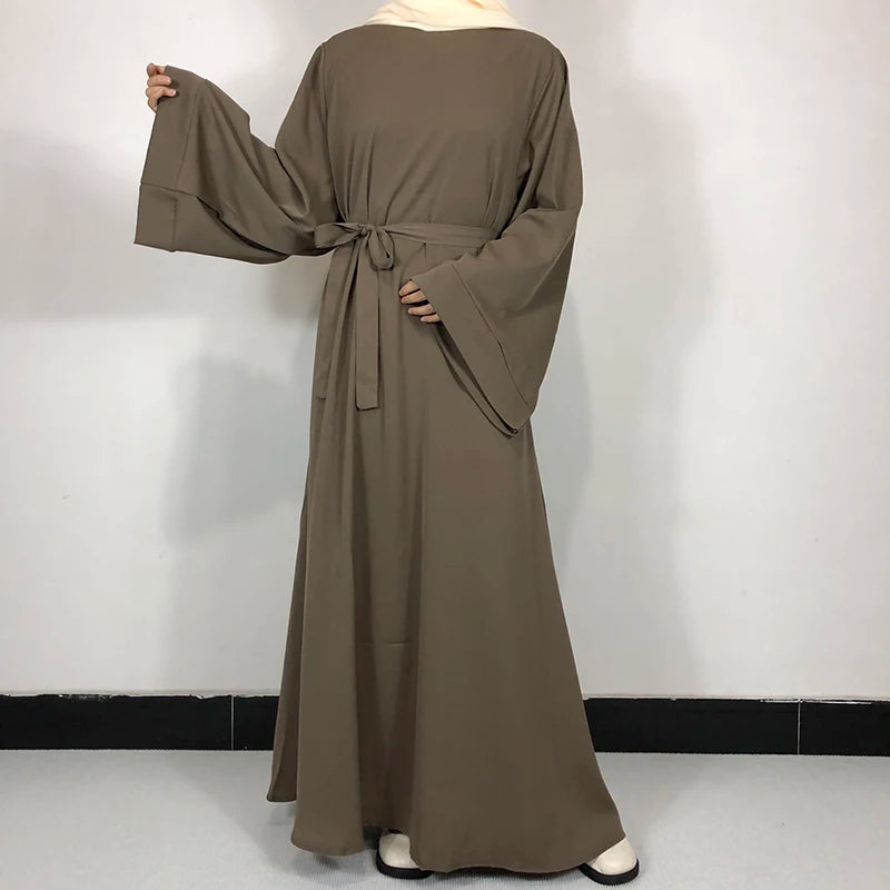 Basic Plain Abaya With Belt