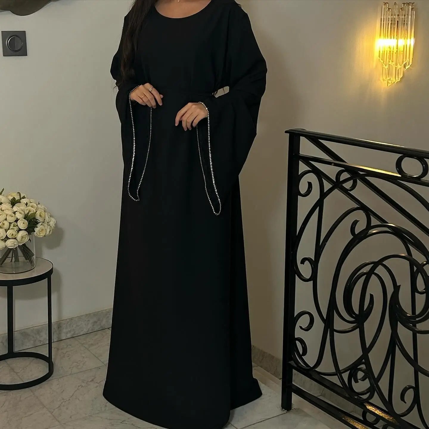 Simple Crystal Abaya