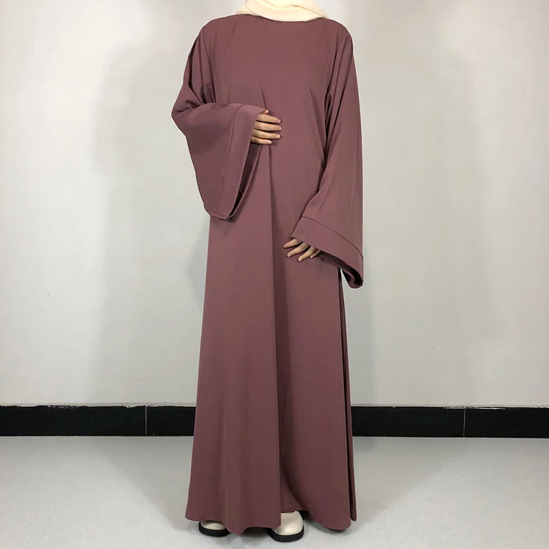 Basic Plain Abaya With Belt