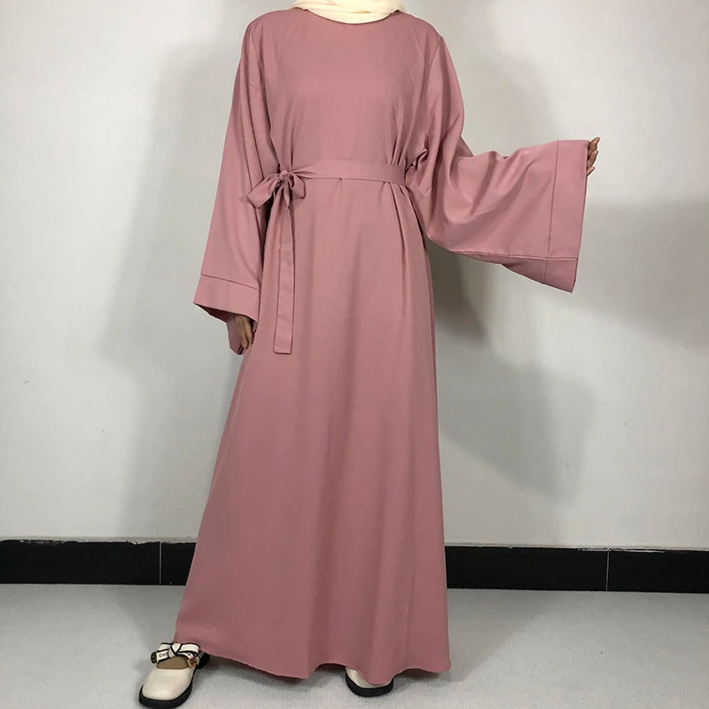 Basic Plain Abaya With Belt