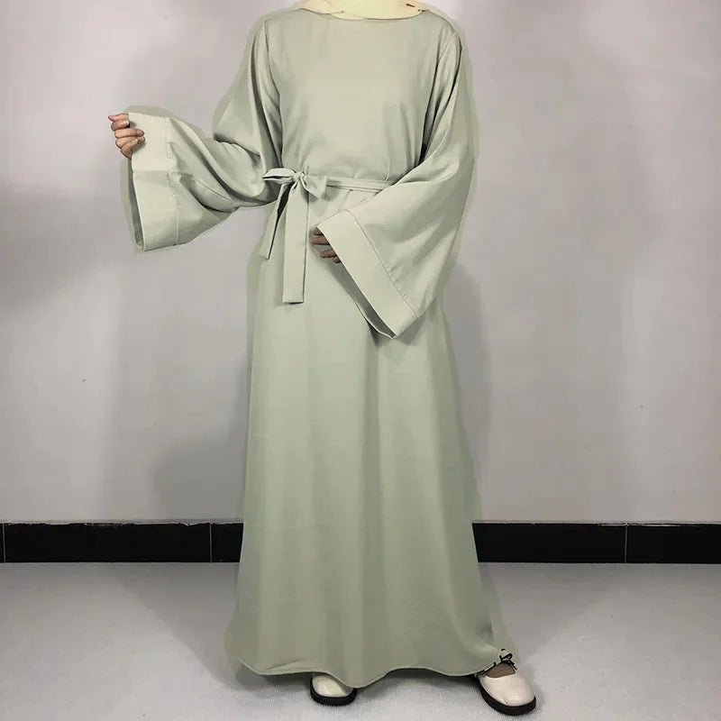 Basic Plain Abaya With Belt