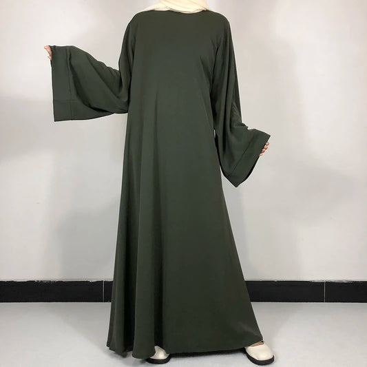 Basic Plain Abaya With Belt