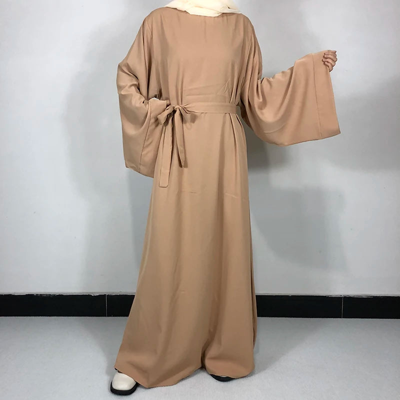 Basic Plain Abaya With Belt