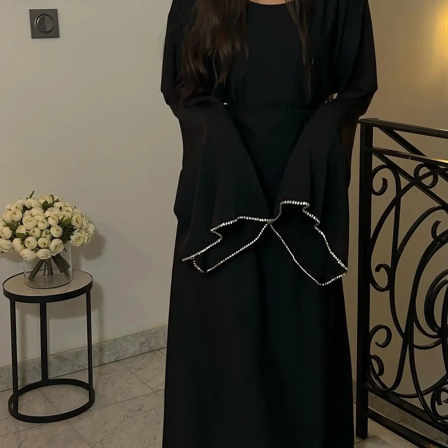 Simple Crystal Abaya